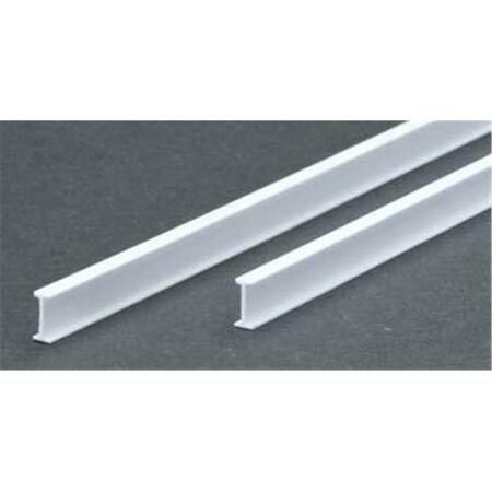 EVERGREEN 0.31 In. I-Beam Railroad Scratch Building Supply, Opaque White EVG278